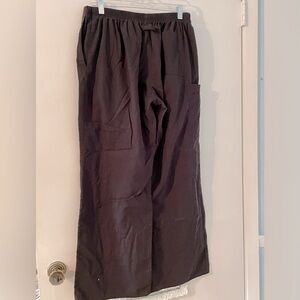 S B Scrubs black large elastic waist